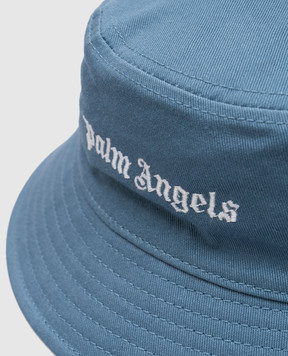 Palm Angels Детская синяя панама с вышивкой логотипа PBLA001C99FAB001