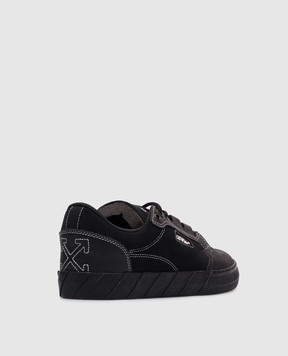 Off-White Черные кеды Vulcanized 779 из нубука OMIA296C99LEA001