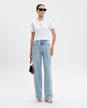 Dolce&Gabbana Біла футболка з емблемою логотипа DG F8N08ZGDC7I