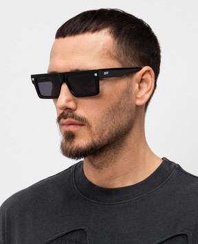 Off-White Чорні сонцезахисні окуляри Chandler OERI13ZS25PLA001