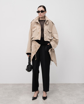 Helmut Lang Чорний ажурний джемпер P02HW702