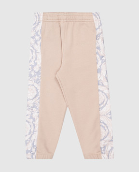 Versace Детские бежевые джогеры Barocco 10185641A13033