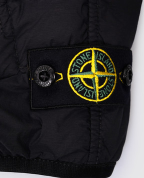 Stone Island Дитячий чорний пуховий жилет з логотипом 8116G03288