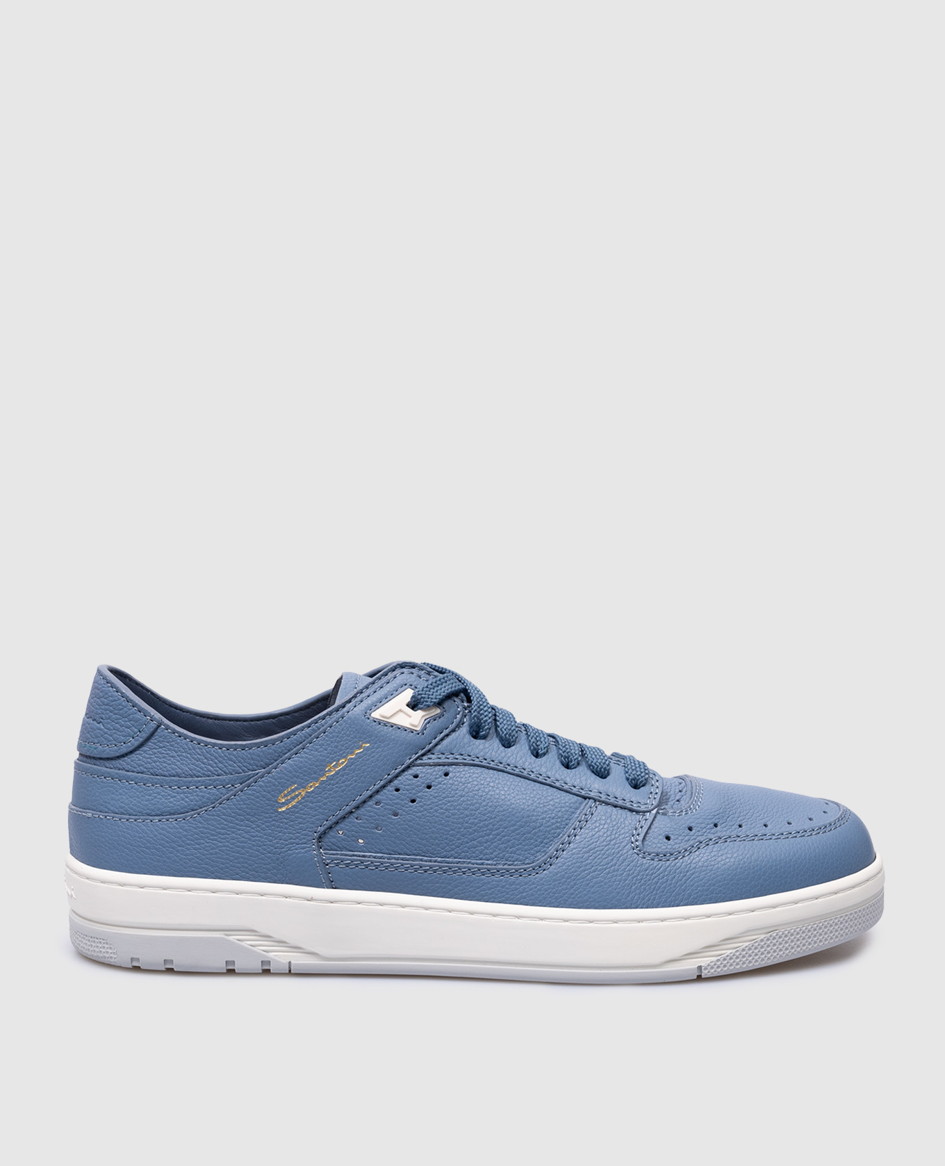 Sneak-Air Blue Leather Sneakers