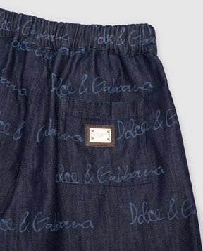 Dolce&Gabbana Детские синие джинсовые шорты с логотипом L43Q59LDC87812+