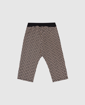 Balmain Дитячі чорні спортивні штани PB Labyrinth BX6510Z2411