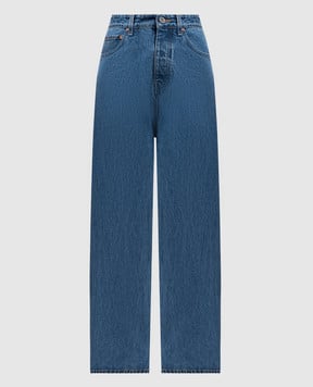 Vetements Блакитні джинси з патчем логотипа UA66PA540Nw