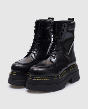 Alexander Wang Черные кожаные глянцевые ботинки Atlas 30324B029