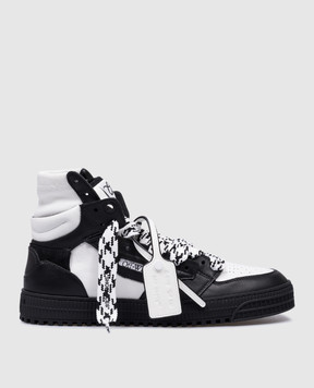 Off-White Черные кожаные хайтопы 3.0 Оff Сourt OMIA065F24LEA002
