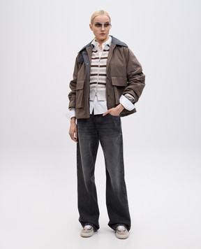 Brunello Cucinelli Коричневая куртка с шерстью MM5397907P