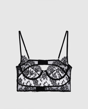 Dolce&Gabbana Черный лиф-топ с кружевами O7C24TONL17