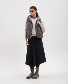 Brunello Cucinelli Сіра спідниця міді MPR24G3639