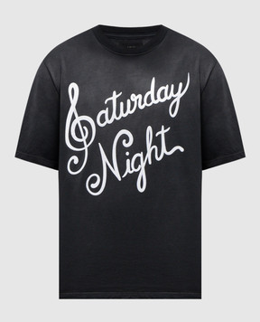 AMIRI Чорна футболка SATURDAY NIGHT AMJYTE1177