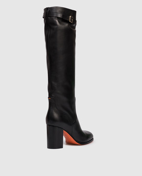 Santoni Чорні шкіряні чоботи WSNU71746HI3NDYL