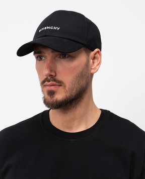 Givenchy Черная кепка с вышивкой логотипа BPZ022P0C4