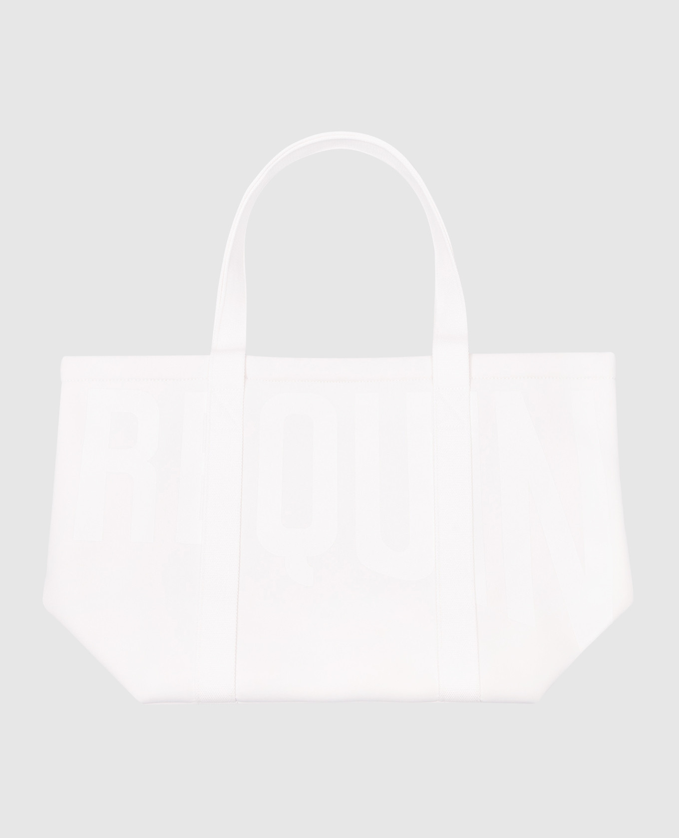 Bagsib white beach bag with logo print