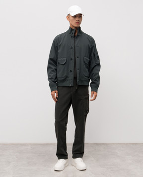 C.P. Company Зелена куртка з логотипом MOW003A006097A
