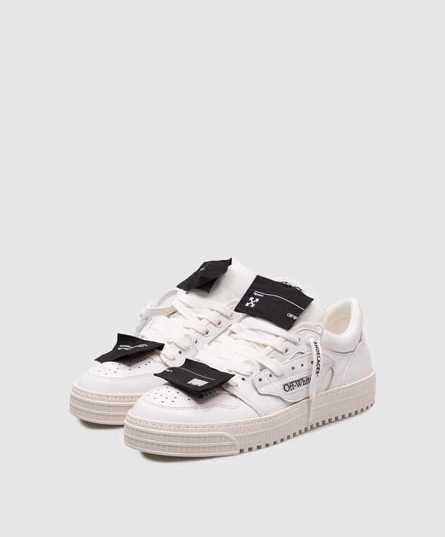 Off-White - Белые кеды Low Top 3.0 Off Court с нашивками логотипа