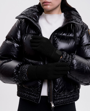 Parajumpers Чорні рукавички з вовни мериноса 25WPAGLGL15