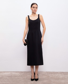 Ermanno Scervino Чорна сукня-футляр D462Q307OWQ