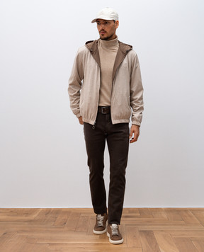 Loro Piana Коричневая двухсторонняя куртка с кашемиром FAP9755