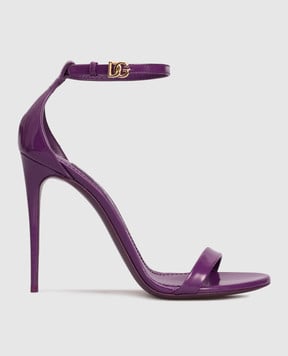 Dolce&Gabbana Фіолетові шкіряні глянцеві босоніжки CR1717A1037