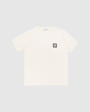 Stone Island Дитяча бежева футболка з логотипом K1S162100002S004768