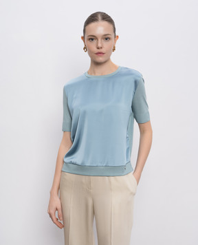Herno Блакитна футболка з логотипом JG000257D52056