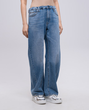 Alexander Wang Сині джинси з вишивкою логотипа 4DC2254663