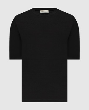 Cashmere&Whiskey Черная футболка из льна TS6452360706F