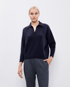 Max Mara Weekend Синий свитер AGRE из шерсти AGRE