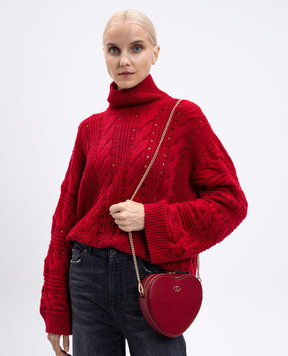 Twinset Красная сумка в форме сердца с логотипом 252TH7025