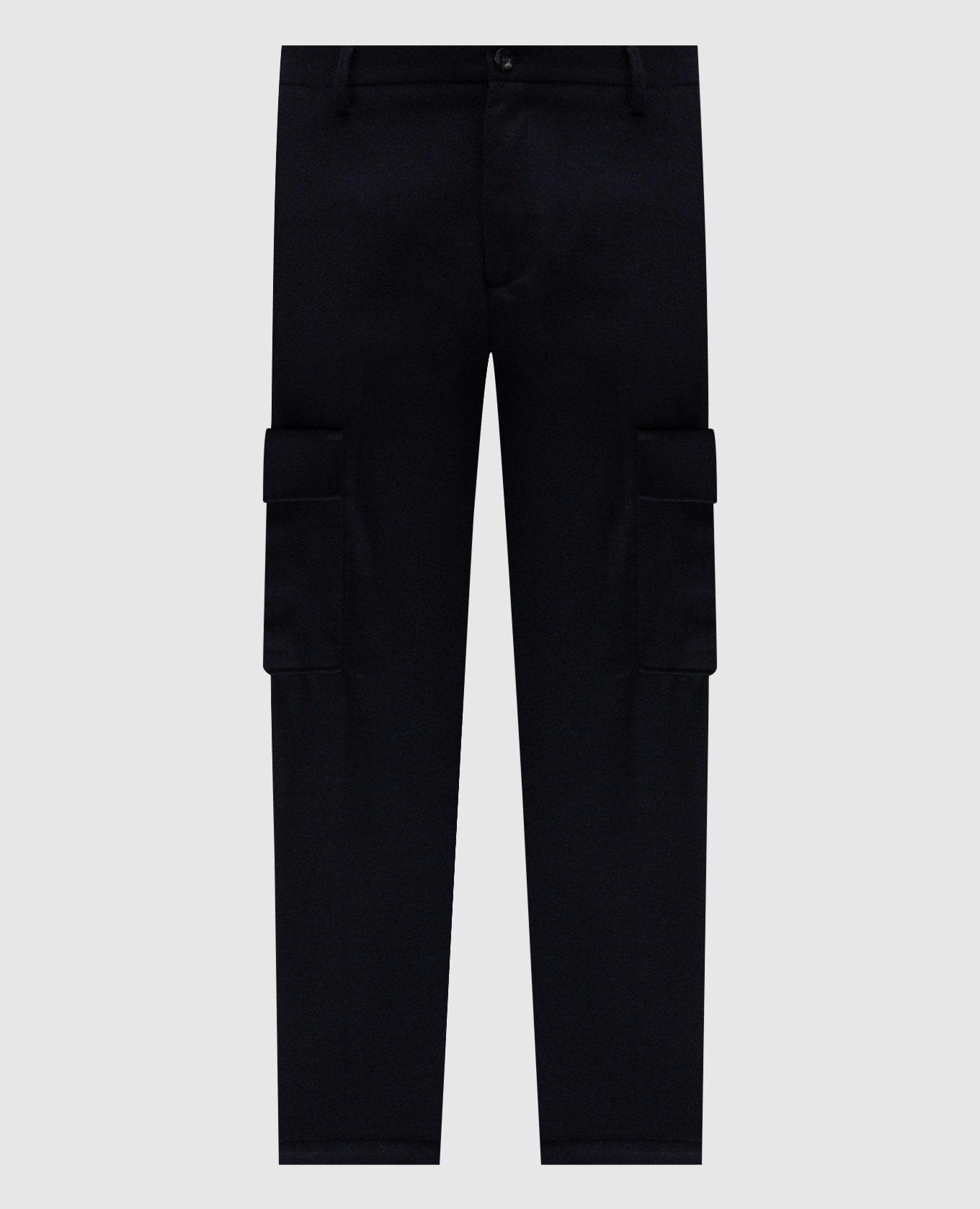 

Синие брюки карго с шерстью, Синий, Зауженные брюки