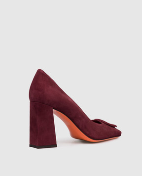 Santoni Бордові замшеві туфлі WDMP71814HI2TMGD
