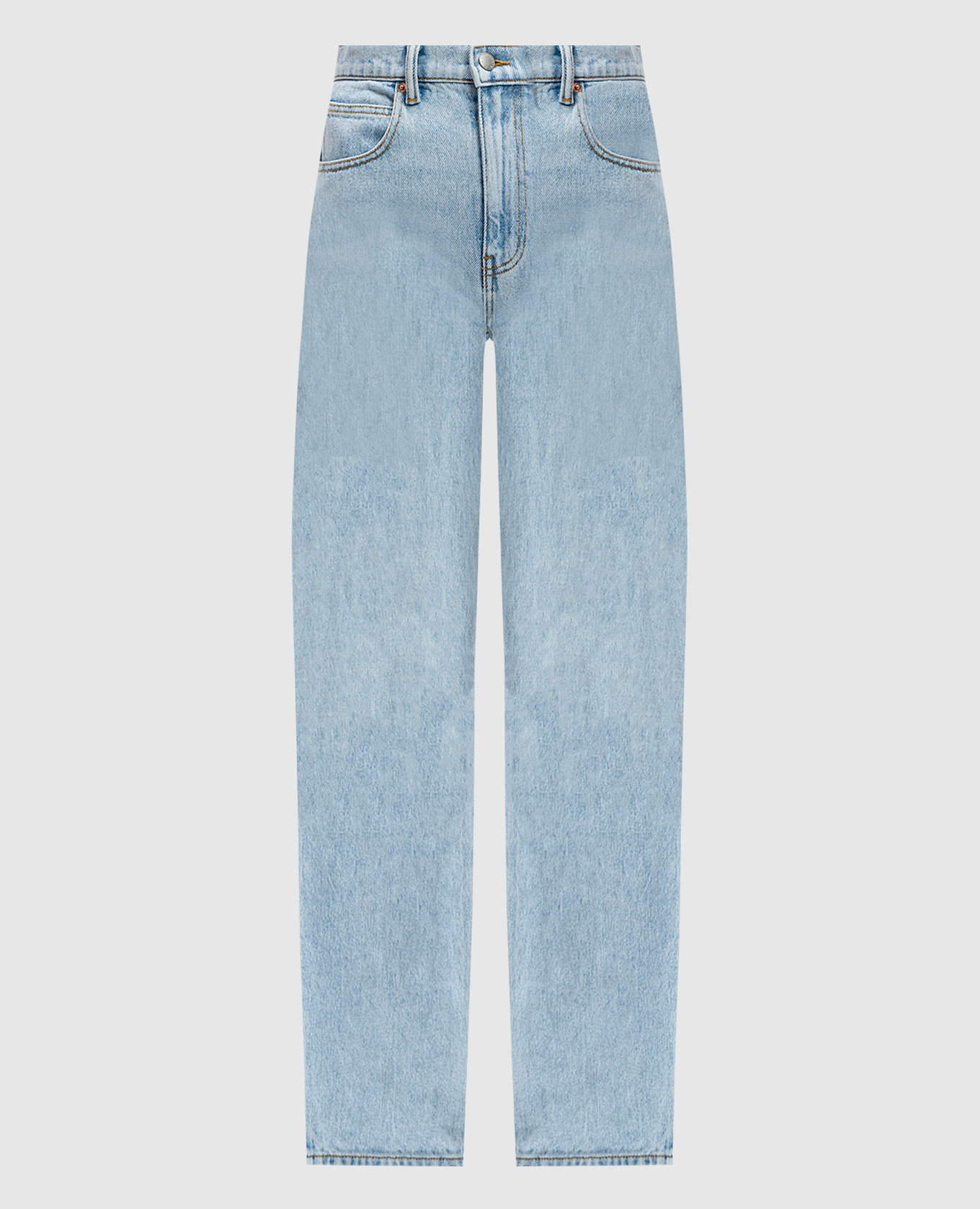 

Голубые джинсы с молниями, Голубой, Зауженные джинсы