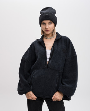 Alexander Wang Сіра шапка з вовни з нашивкою логотипа 1KC4249052
