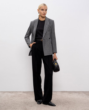 Max Mara Чорна футболка GATTONI з фактурною монограмою GATTONI