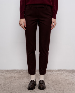 Brunello Cucinelli Бордові штани MP126P7258