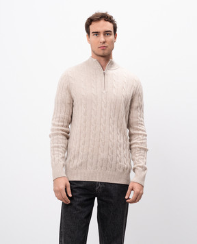 Cashmere&Whiskey Бежевый джемпер из кашемира MU9651307341TR3XL