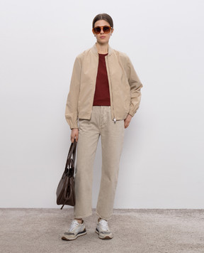 Woolrich Коричнева футболка з вишивкою логотипа CFWWTE0103FRUT4061
