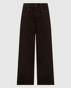 Brunello Cucinelli Коричневі джинси Contemporary Square з логотипом M0H81P4008