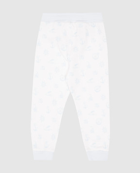 Dolce&Gabbana Детские белые джогеры с монограммой логотипа L1JPIBHS7P4