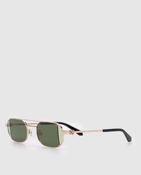 Off-White Золотисті сонцезахисні окуляри Lynn OERI14HS25MET001