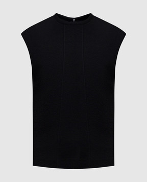 Jil Sander Черный топ с акцентными швами J02NC0264J20232
