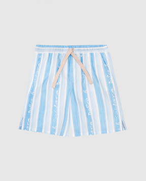 Dolce&Gabbana Детские голубые шорты с логотипом L13Q08HS5SS