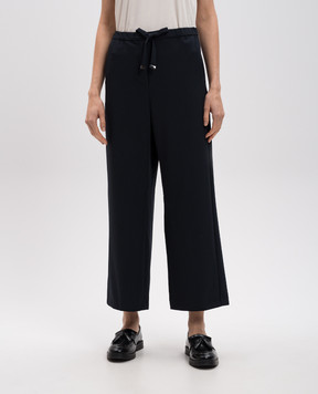 Max Mara Синие брюки ARGENTA из шерсти ARGENTA