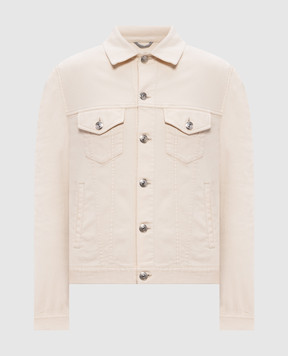 Brunello Cucinelli Бежева джинсова куртка M277P6910