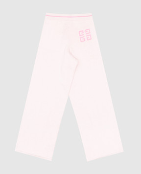 Givenchy Дитячі рожеві двосторонні спортивні штани з логотипом H30404612