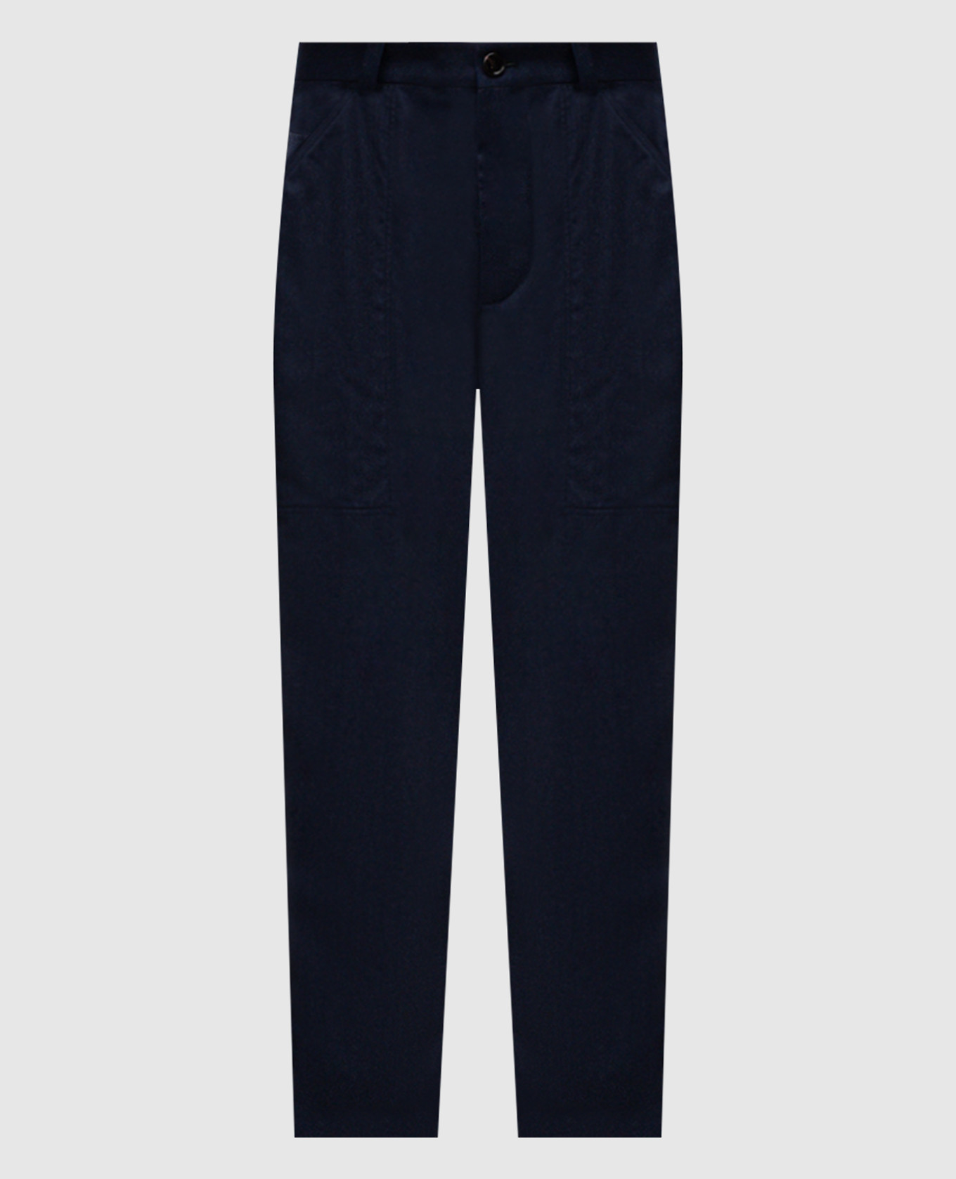 

Синие брюки из шерсти, Синий, Зауженные брюки