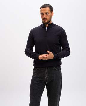 Cashmere&Whiskey Серый джемпер из мериносовой шерсти 77397